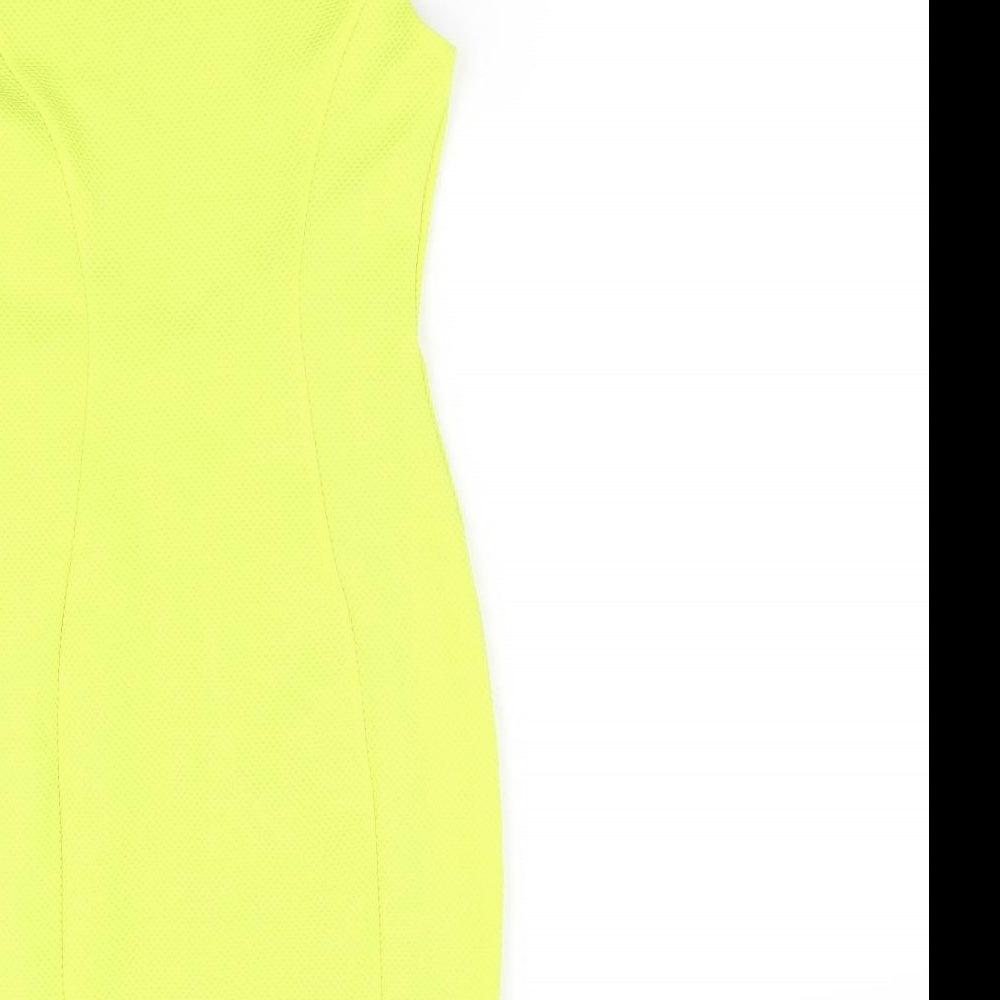 Miss Selfridge Womens Yellow   Fit & Flare  Size 4