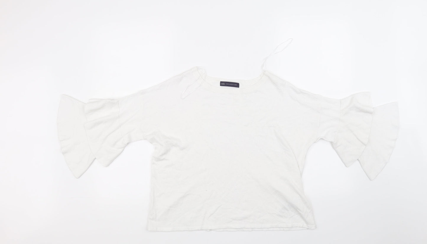 Marks and Spencer Womens White   Basic T-Shirt Size 14