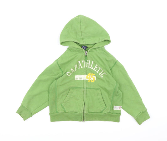 Gap Boys Green  Jersey Full Zip Hoodie Size 4 Years
