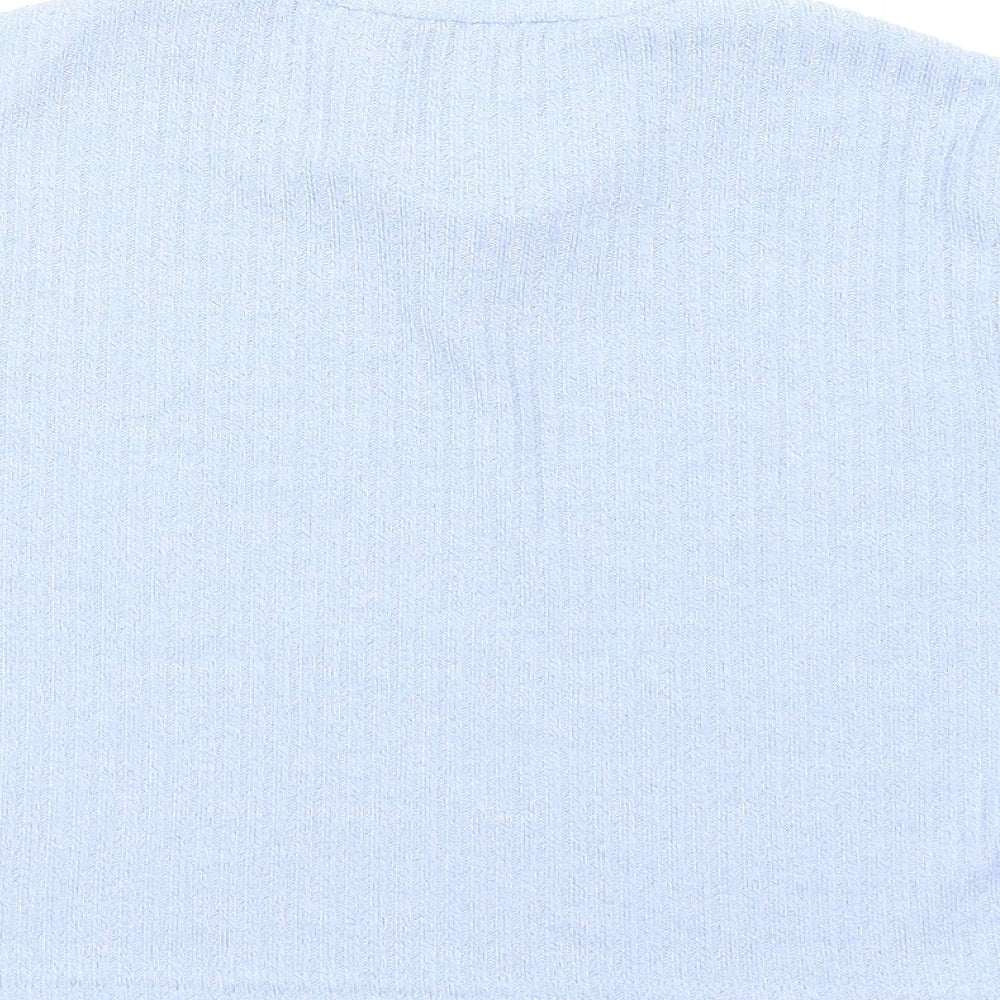 SHIEN Womens Blue   Cropped T-Shirt Size XL