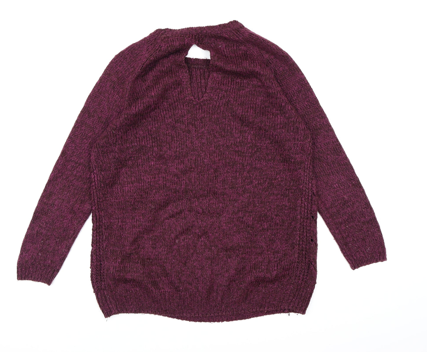 New Look Womens Purple  Knit Pullover Jumper Size S