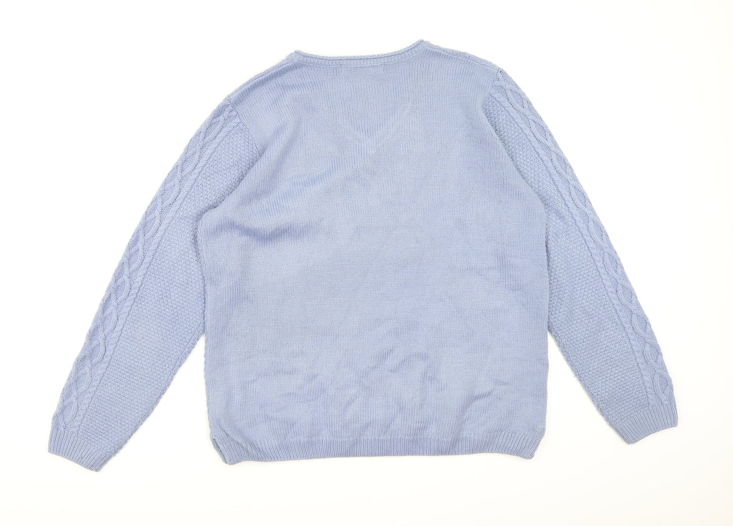 Isle Essentials Womens Blue  Knit Pullover Jumper Size 18