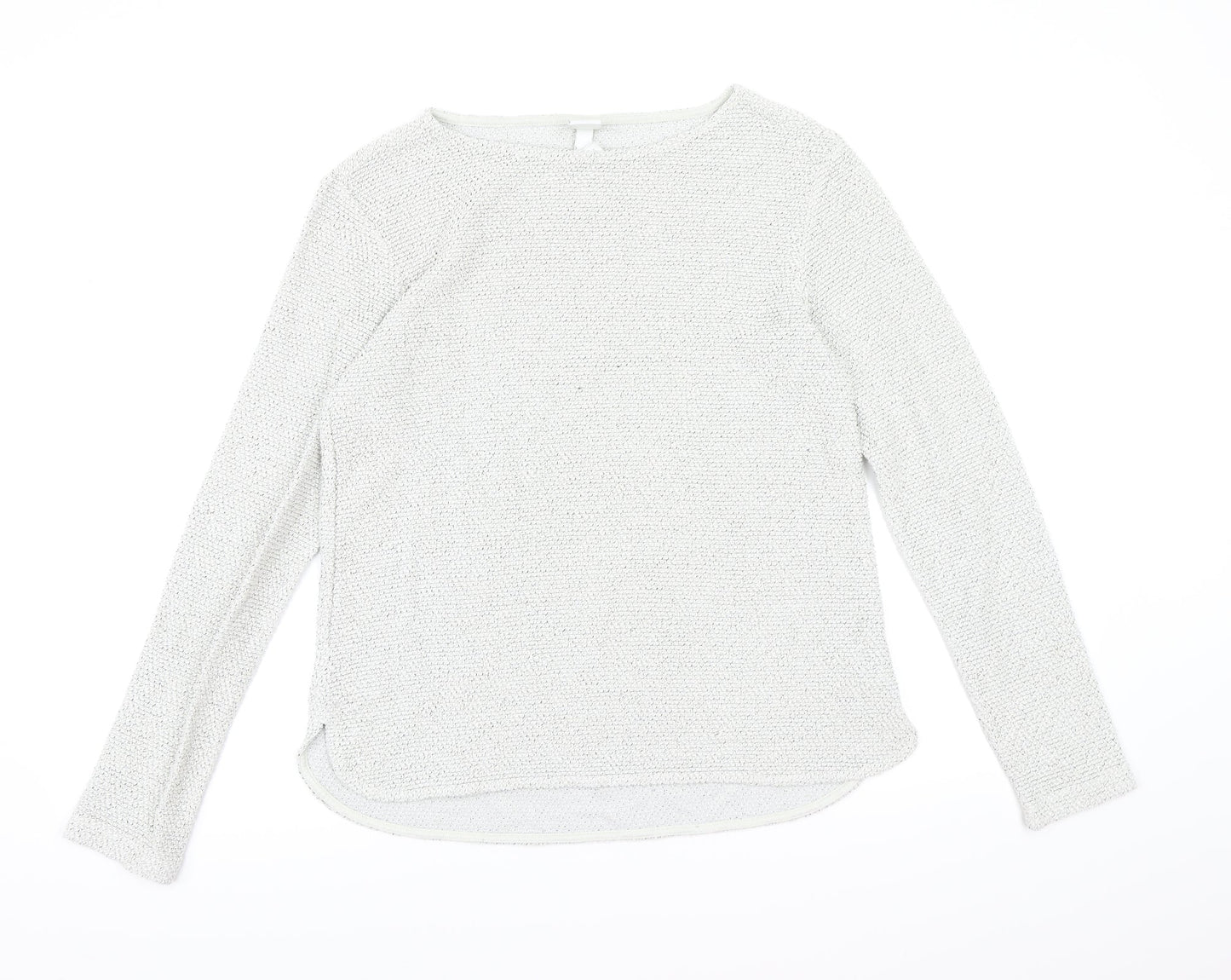 H&M Womens Grey  Knit Pullover Jumper Size S