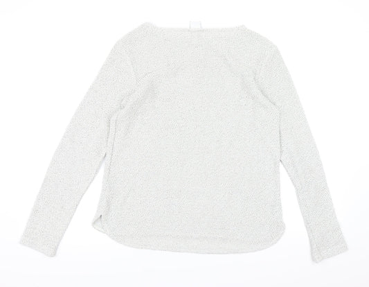 H&M Womens Grey  Knit Pullover Jumper Size S