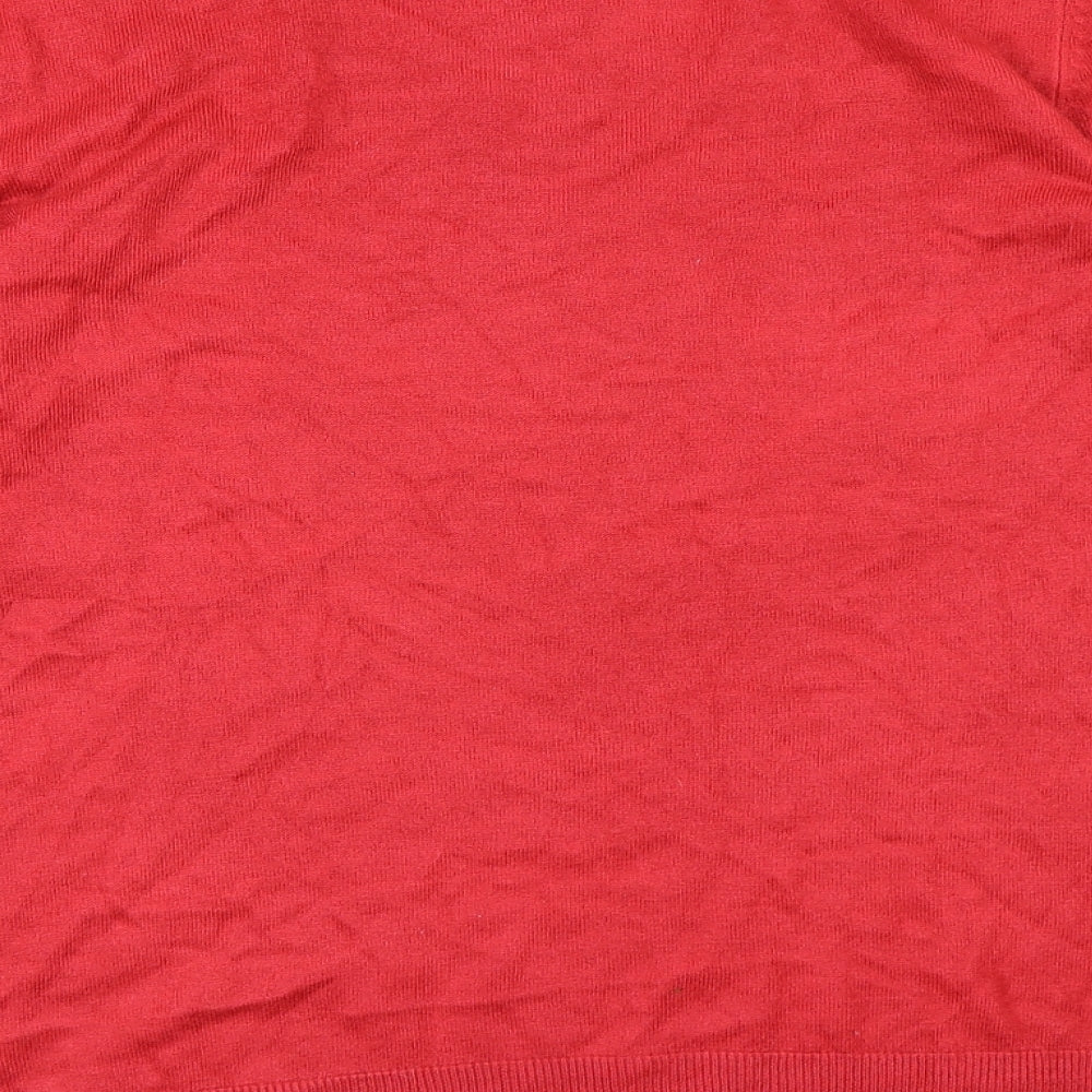 Bonmarché Womens Red  Knit Pullover Jumper Size 14