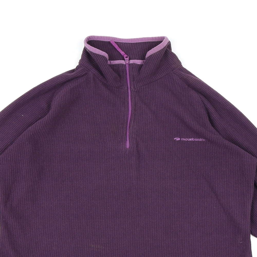 Mountain Life Womens Purple  Fleece Jacket  Size 10