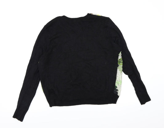 Topshop Womens Beige Floral  Pullover Jumper Size 14