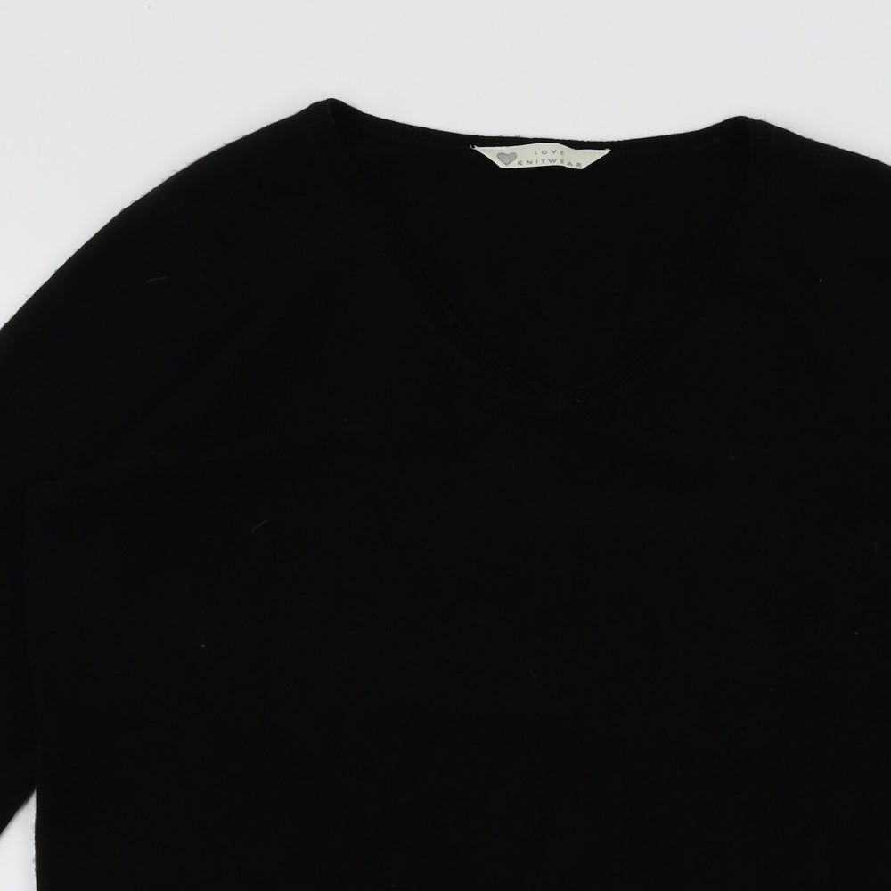 Love knitwear Womens Black   Pullover Jumper Size 10