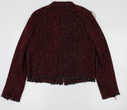 NEXT Womens Red Check  Jacket Coat Size 14