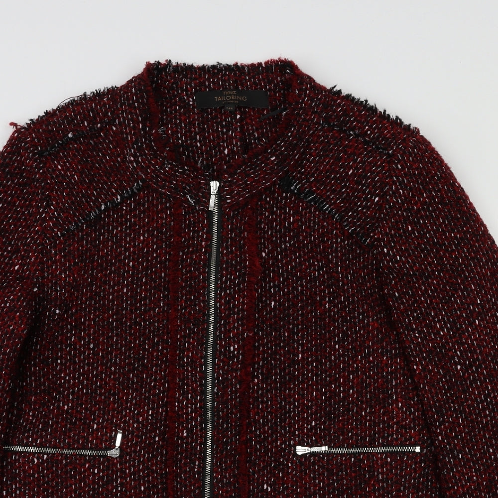 NEXT Womens Red Check  Jacket Coat Size 14