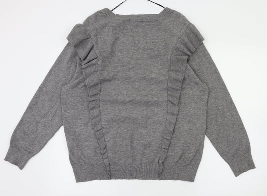 Selected Womens Grey   Pullover Jumper Size M