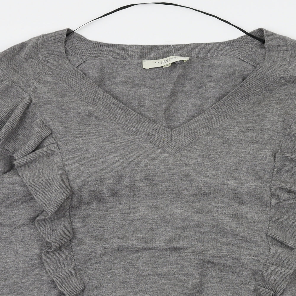 Selected Womens Grey   Pullover Jumper Size M
