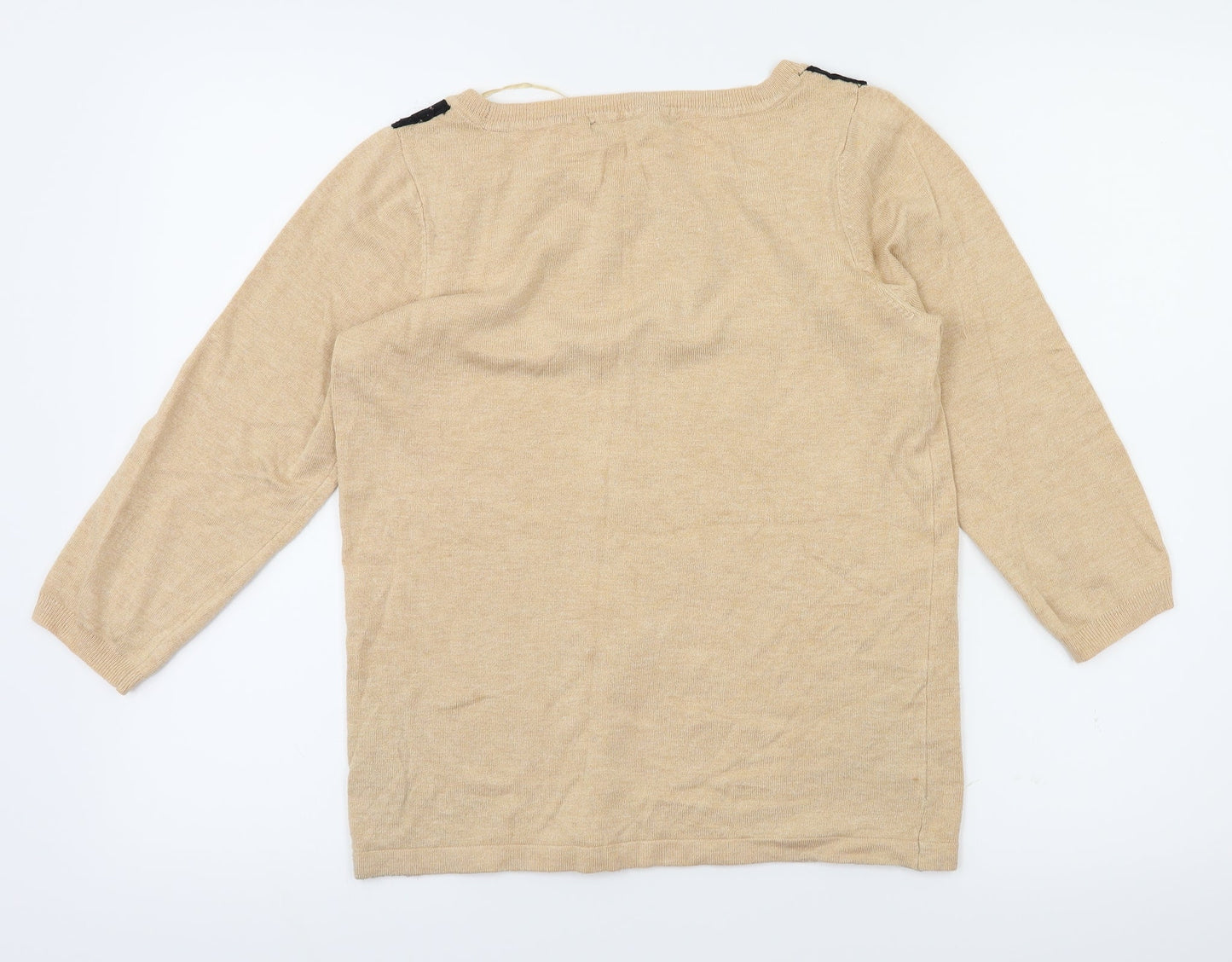 M&S Womens Beige   Basic T-Shirt