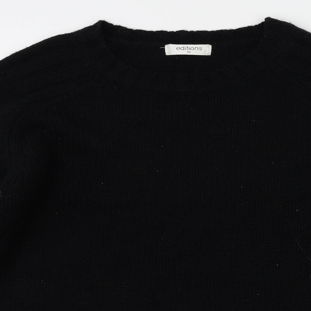 editions Womens Black   Pullover Sweatshirt Size M