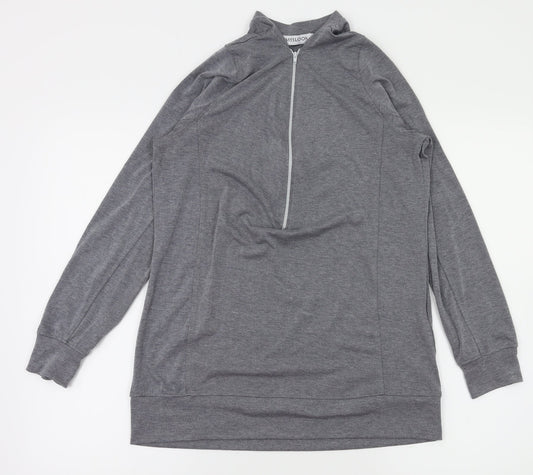 MissLook Womens Grey   Full Zip Jumper Size S