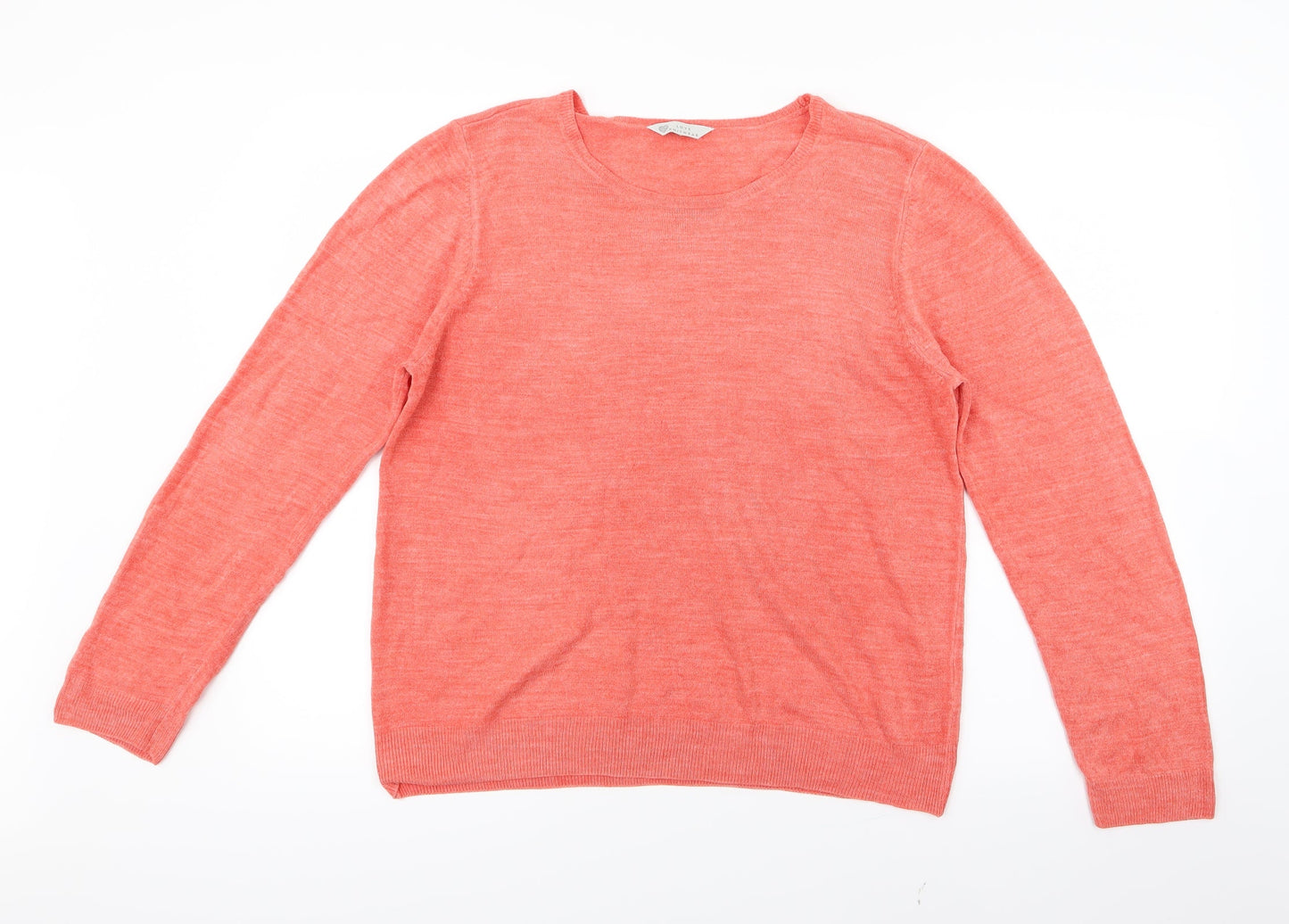 BHS Womens Orange  Knit Pullover Jumper Size 16