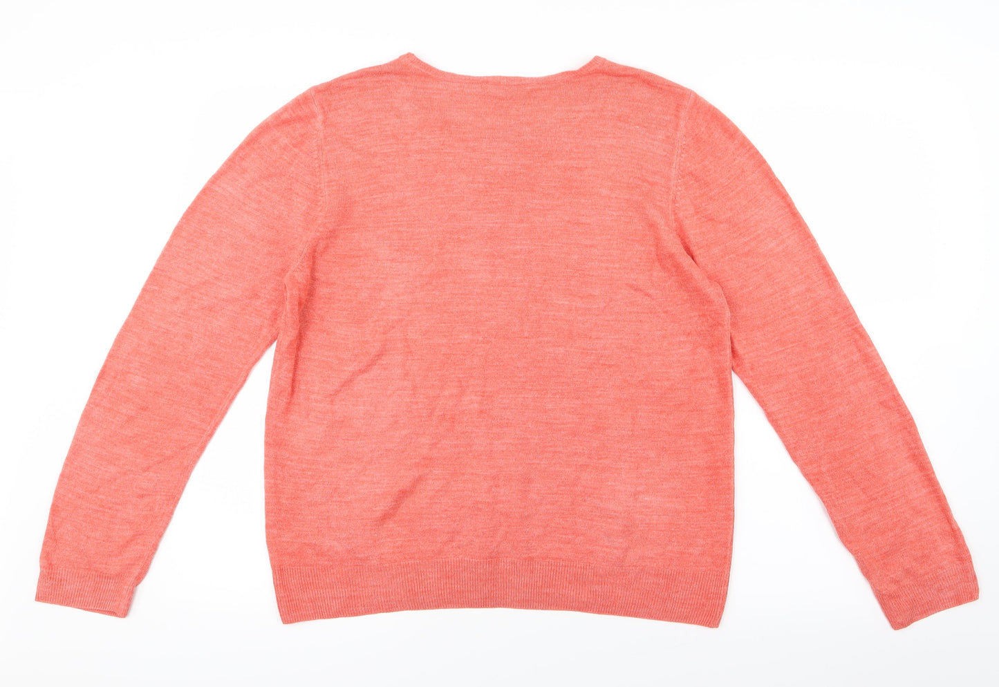 BHS Womens Orange  Knit Pullover Jumper Size 16
