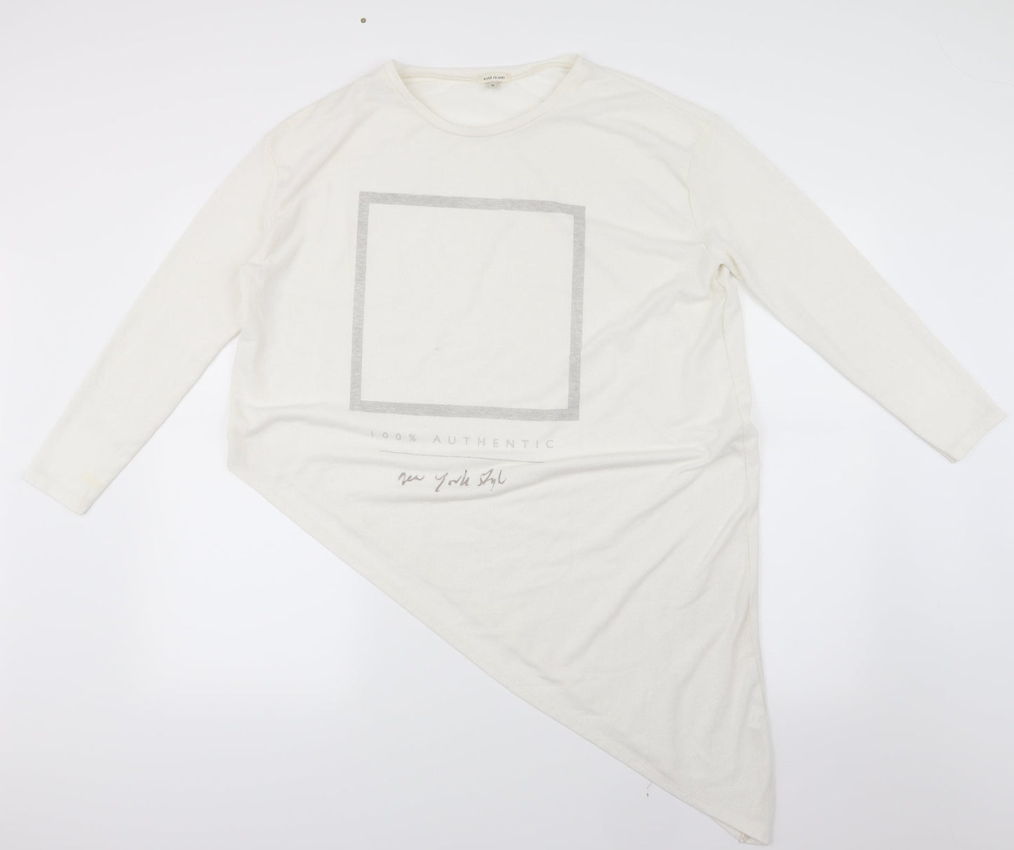 River Island Womens White   Basic T-Shirt Size 12