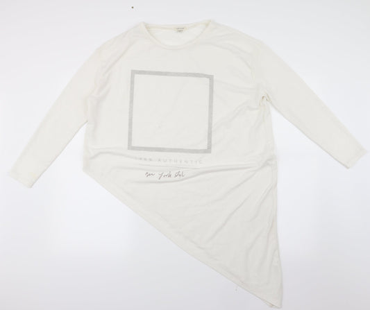 River Island Womens White   Basic T-Shirt Size 12
