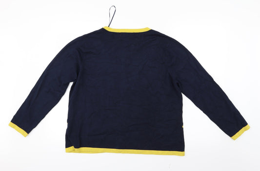 Anna Rose Womens Blue  Knit Pullover Jumper Size 2XL
