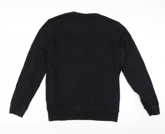 NEXT Mens Black   Pullover Sweatshirt Size M  - if lost return to babe