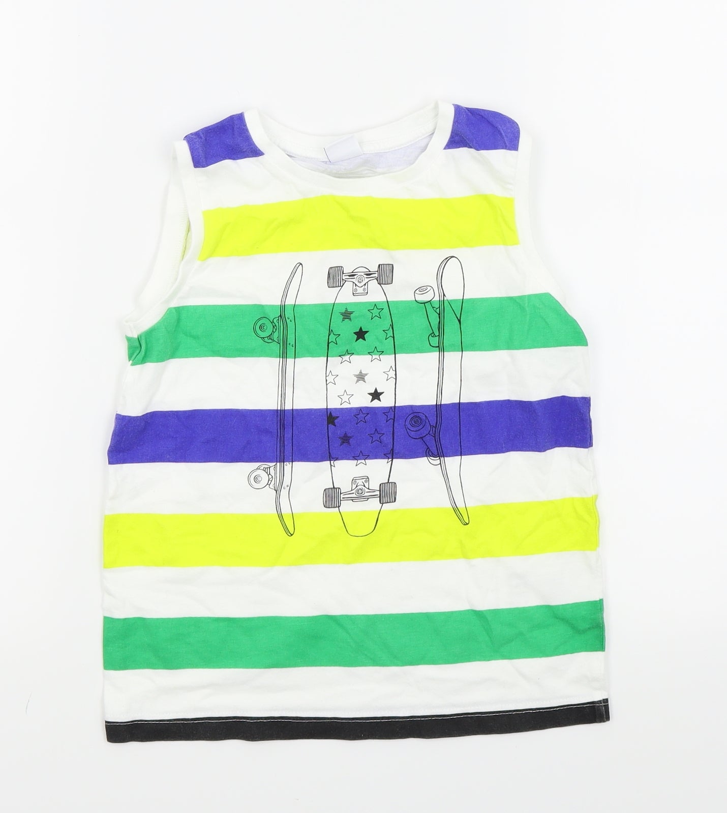 Mayoral Boys Multicoloured Striped  Basic Tank Size 7 Years