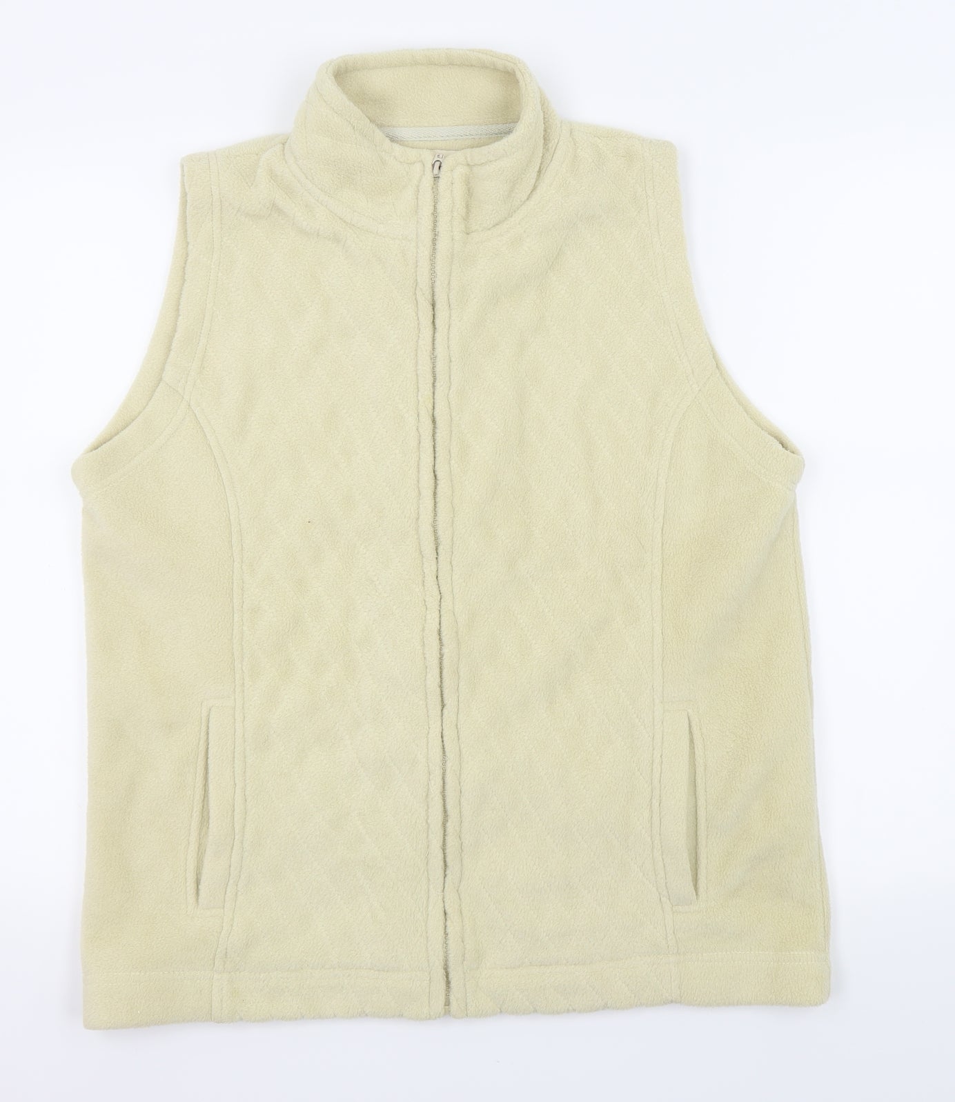 EWM Womens White   Gilet Coat Size 14  - fleece
