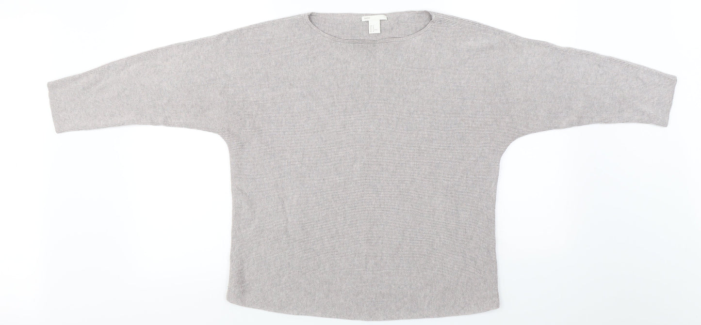 H&M Womens Grey   Pullover Jumper Size M