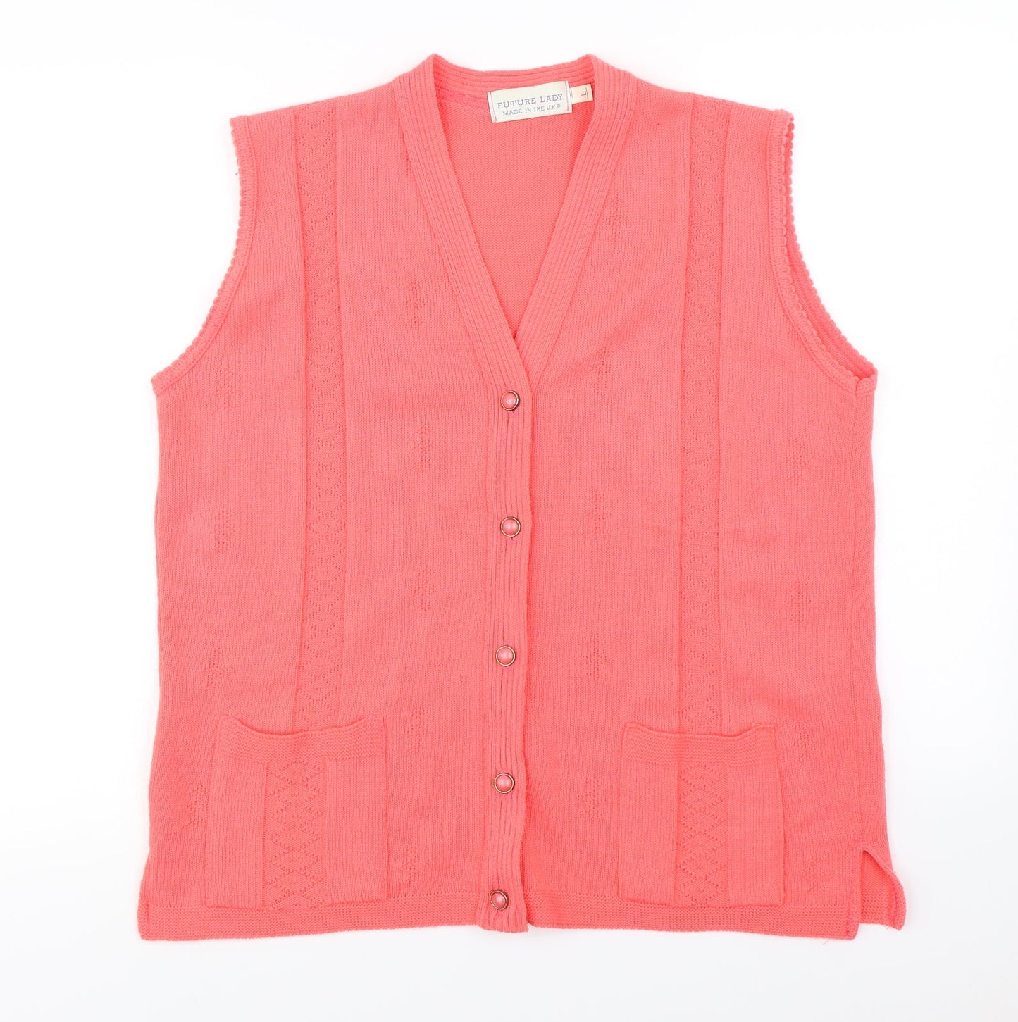 Future Lady  Womens Orange   Cardigan Jumper Size L