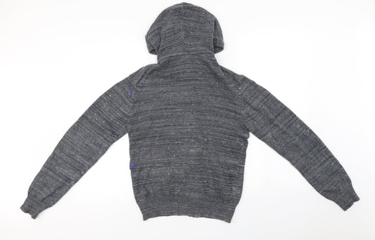 L.O.G.G   Boys Grey   Full Zip Hoodie Size 13-14 Years