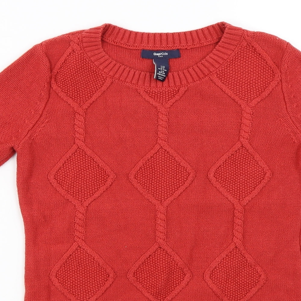 Gap  Girls Red   Pullover Jumper Size 5-6 Years