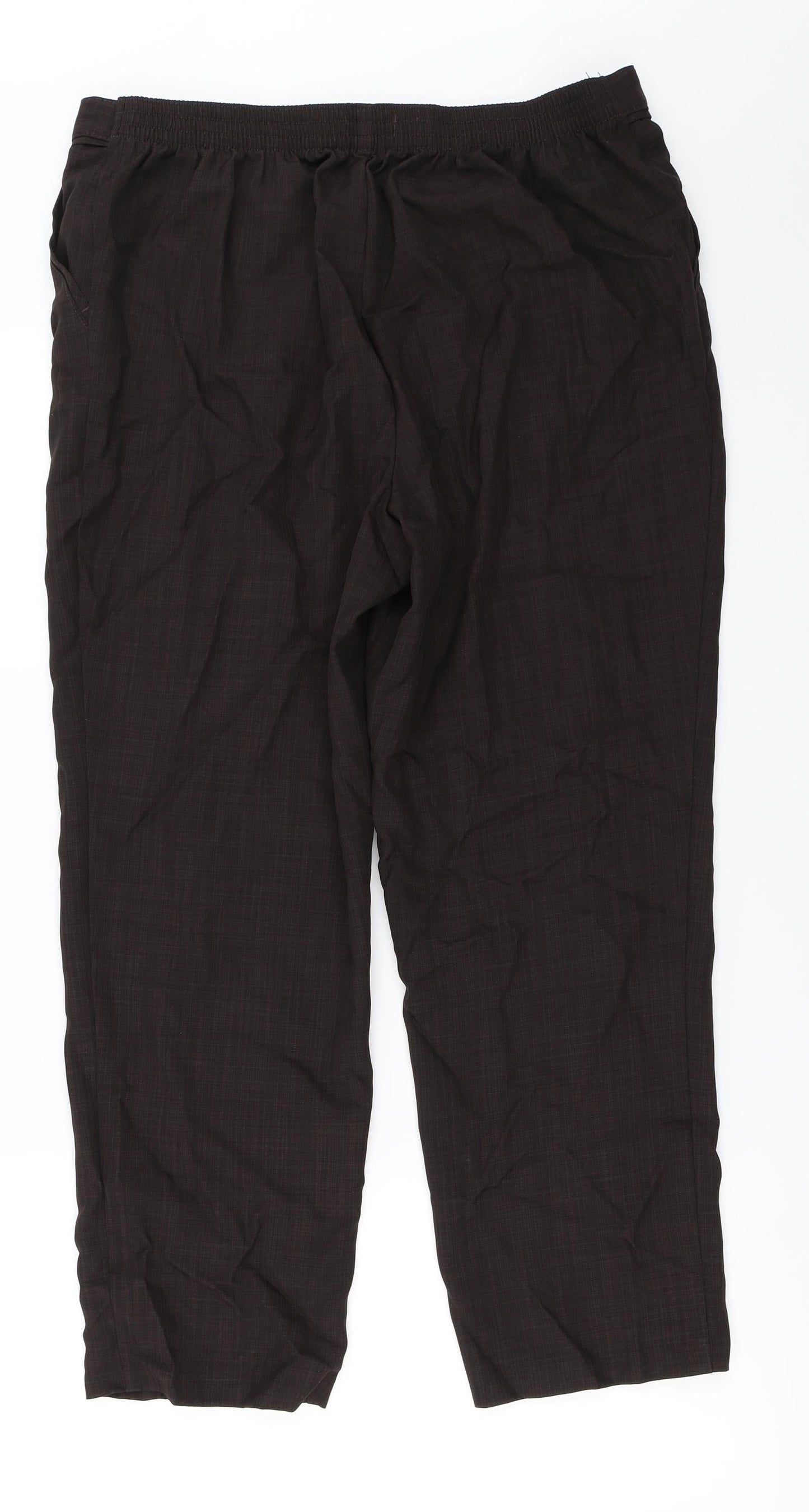 Marks and Spencer  Womens Brown   Trousers  Size 16 L26 in