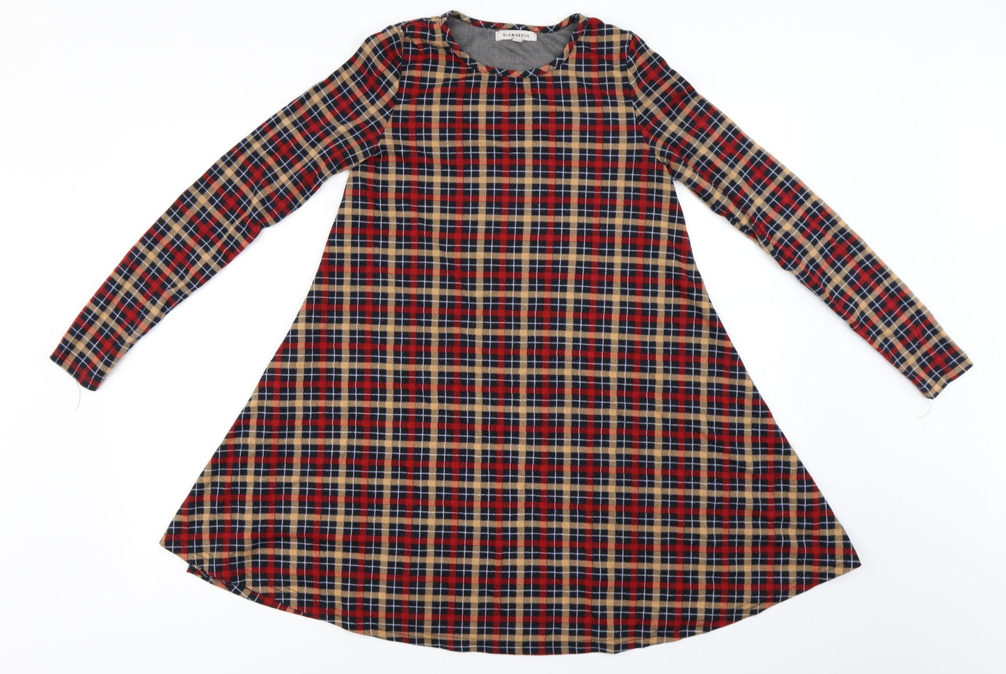 Glamorous  Womens Purple Check  A-Line  Size XS