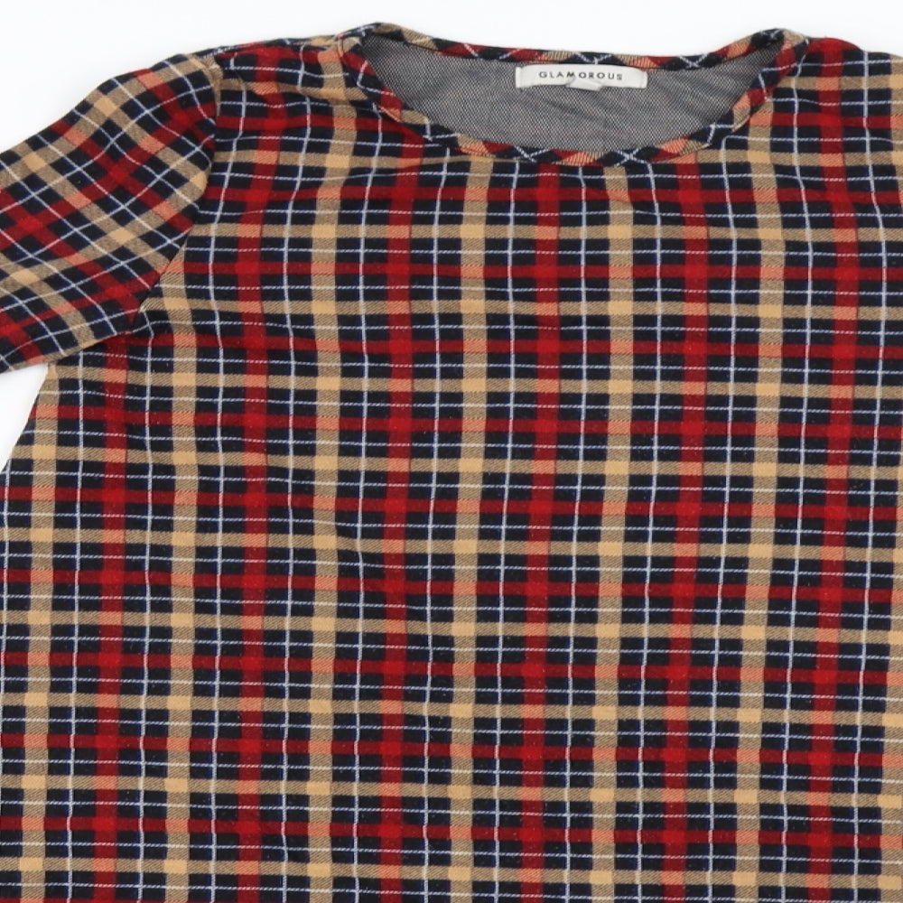Glamorous  Womens Purple Check  A-Line  Size XS