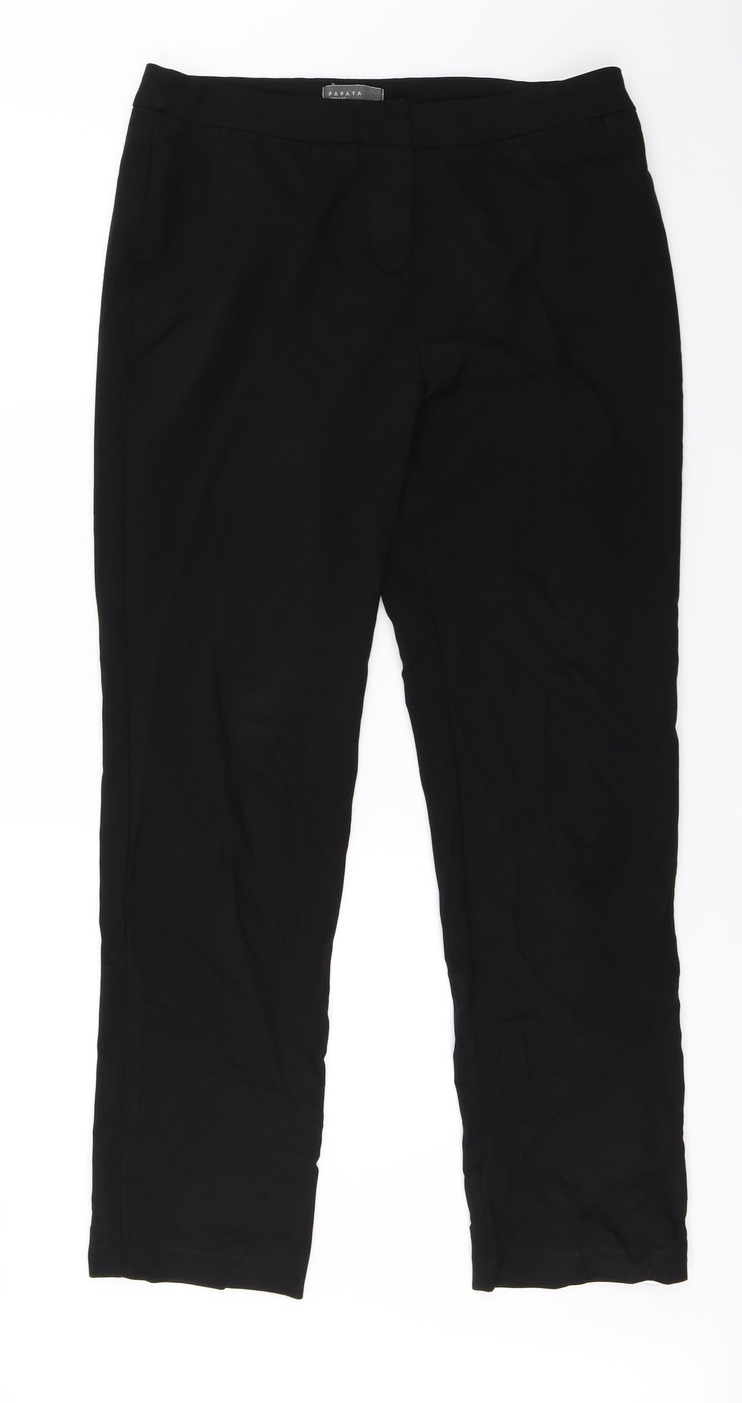 Papaya  Womens Black   Trousers  Size 12 L26 in