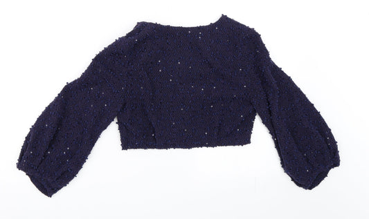 Pres De Moi Womens Blue   Cardigan Jumper Size S