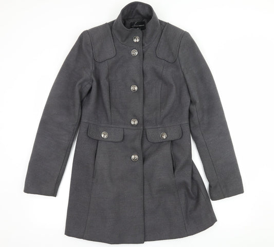 Dorothy Perkins Womens Grey   Pea Coat Jacket Size 12