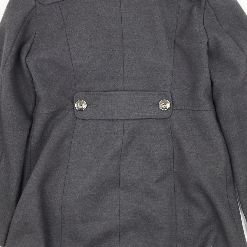 Dorothy Perkins Womens Grey   Pea Coat Jacket Size 12