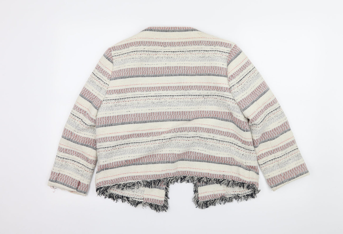 Atmosphere Womens Ivory Striped  Jacket  Size 12
