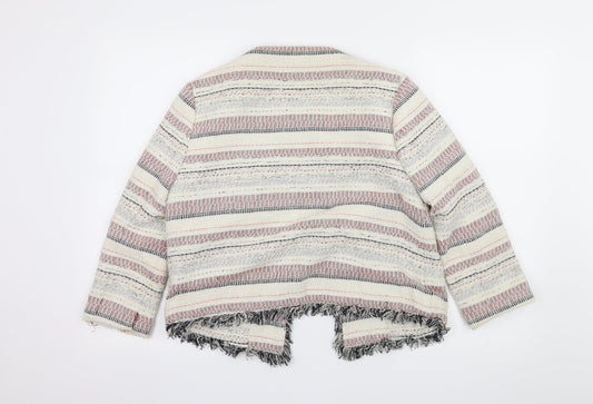 Atmosphere Womens Ivory Striped  Jacket  Size 12
