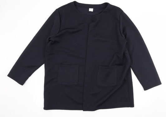 Gabrielle Vicenza Womens Blue   Jacket Coatigan Size 20