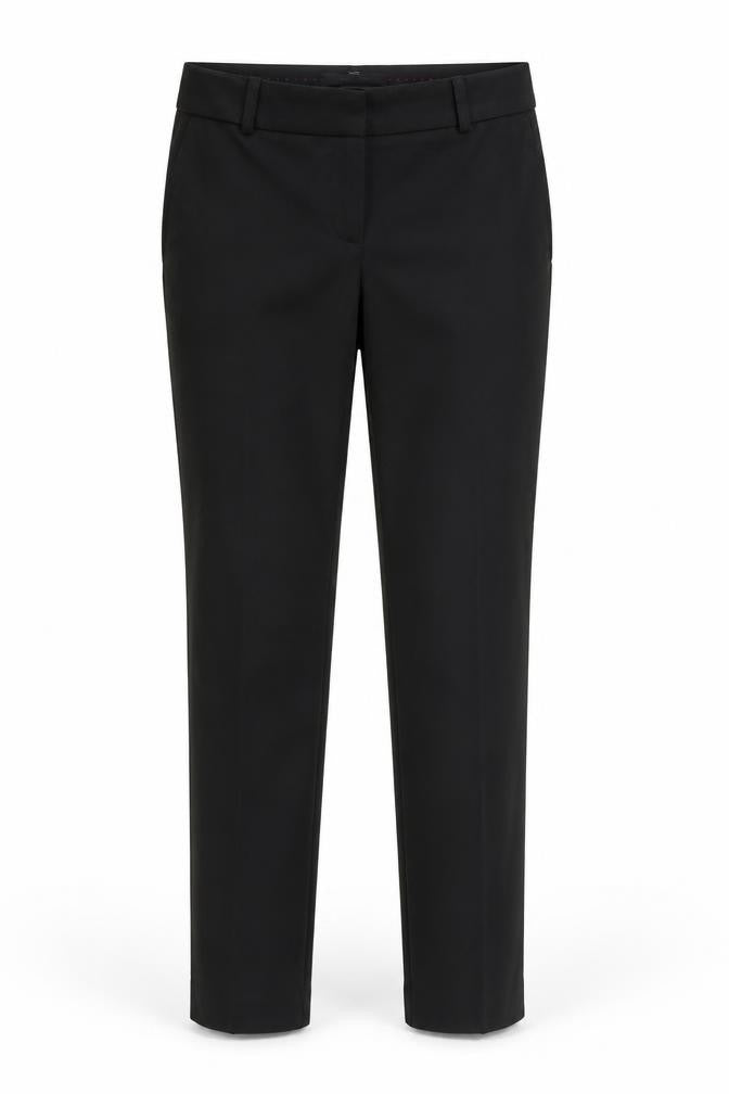 Front view of Next women’s black trousers, size UK 8, 26-inch leg