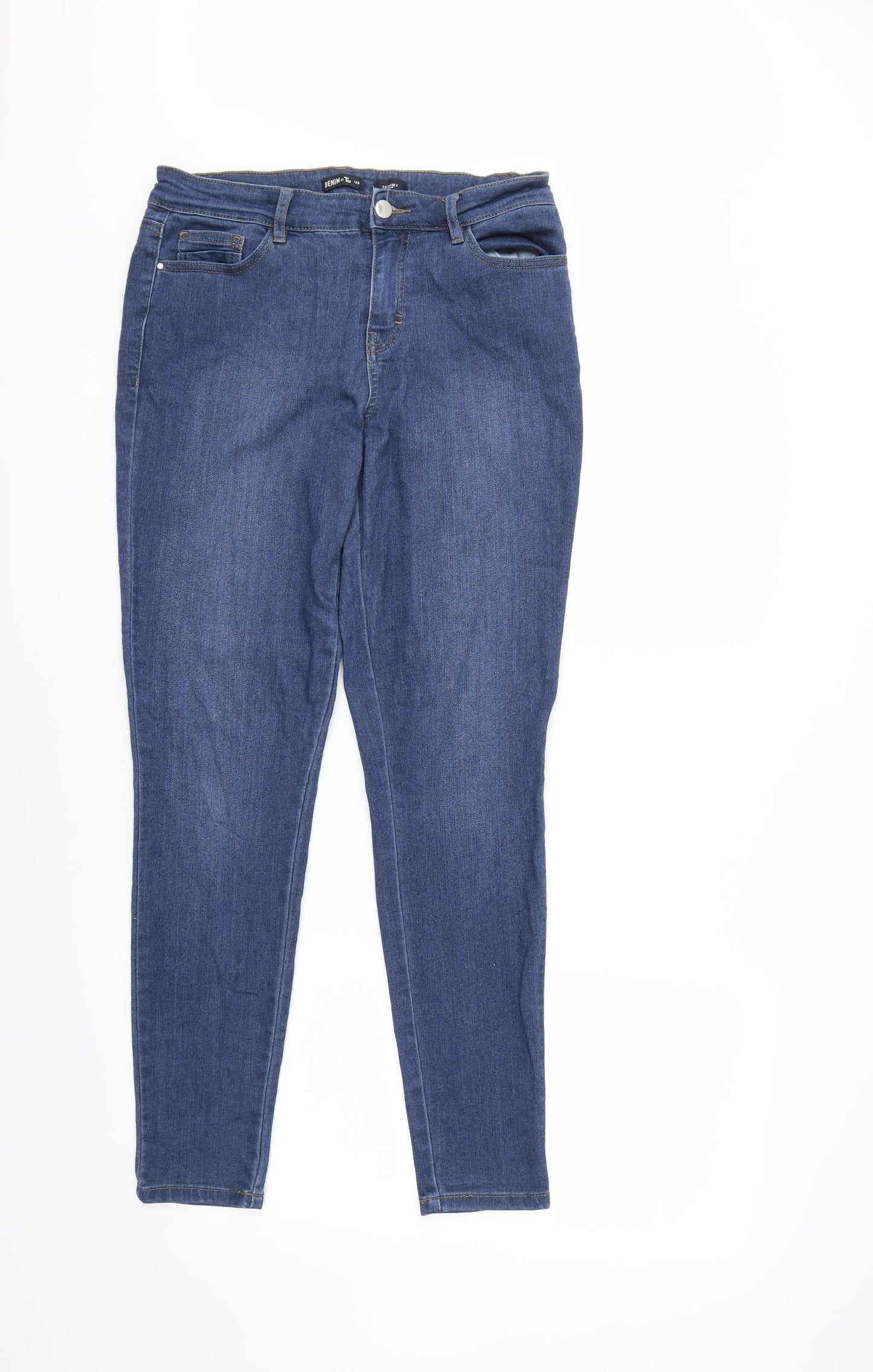 Denim & Co. Womens Blue  Denim Skinny Jeans Size 12 L27 in