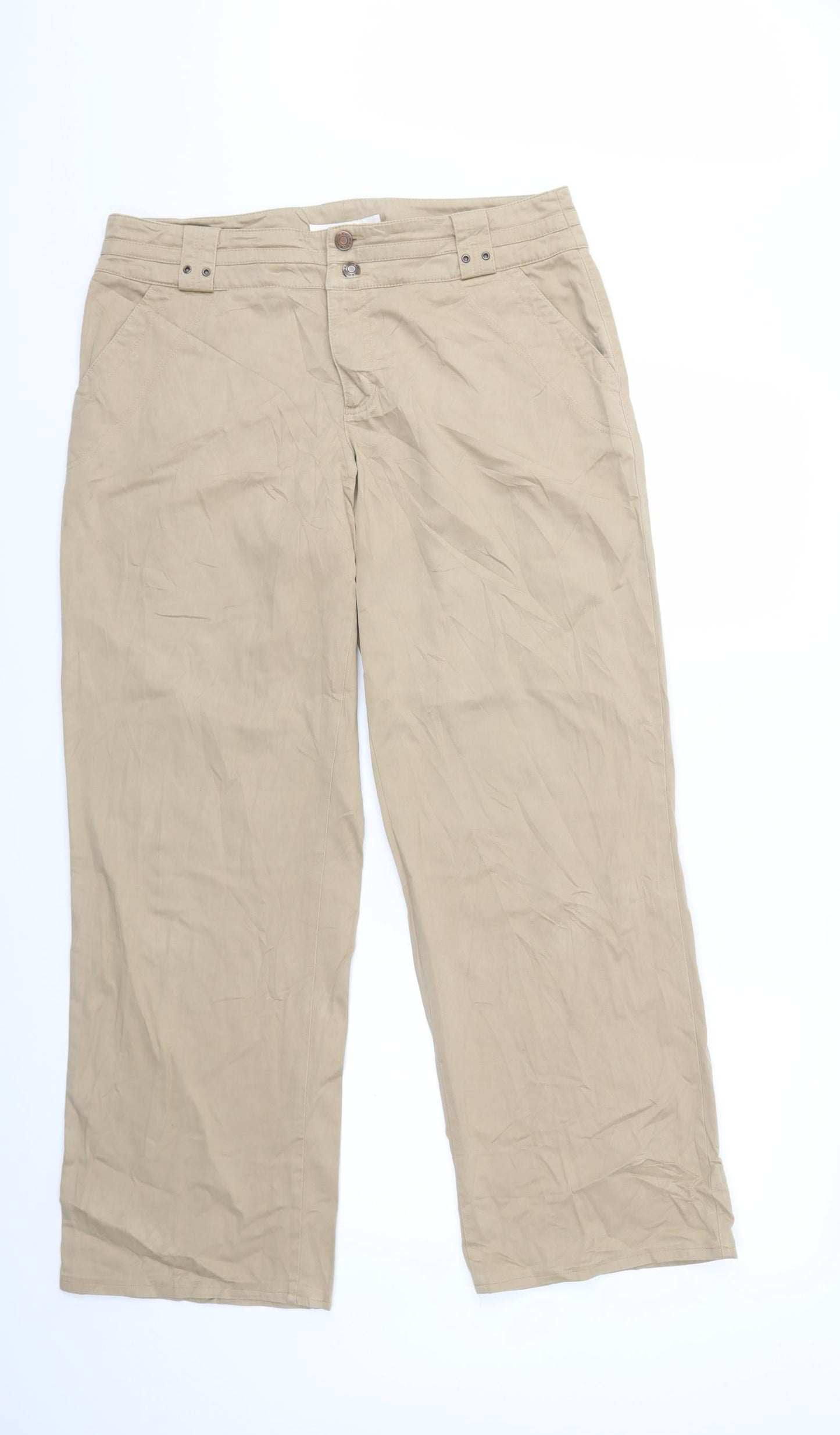 MAC Womens Beige   Chino Trousers Size 36 in L30 in