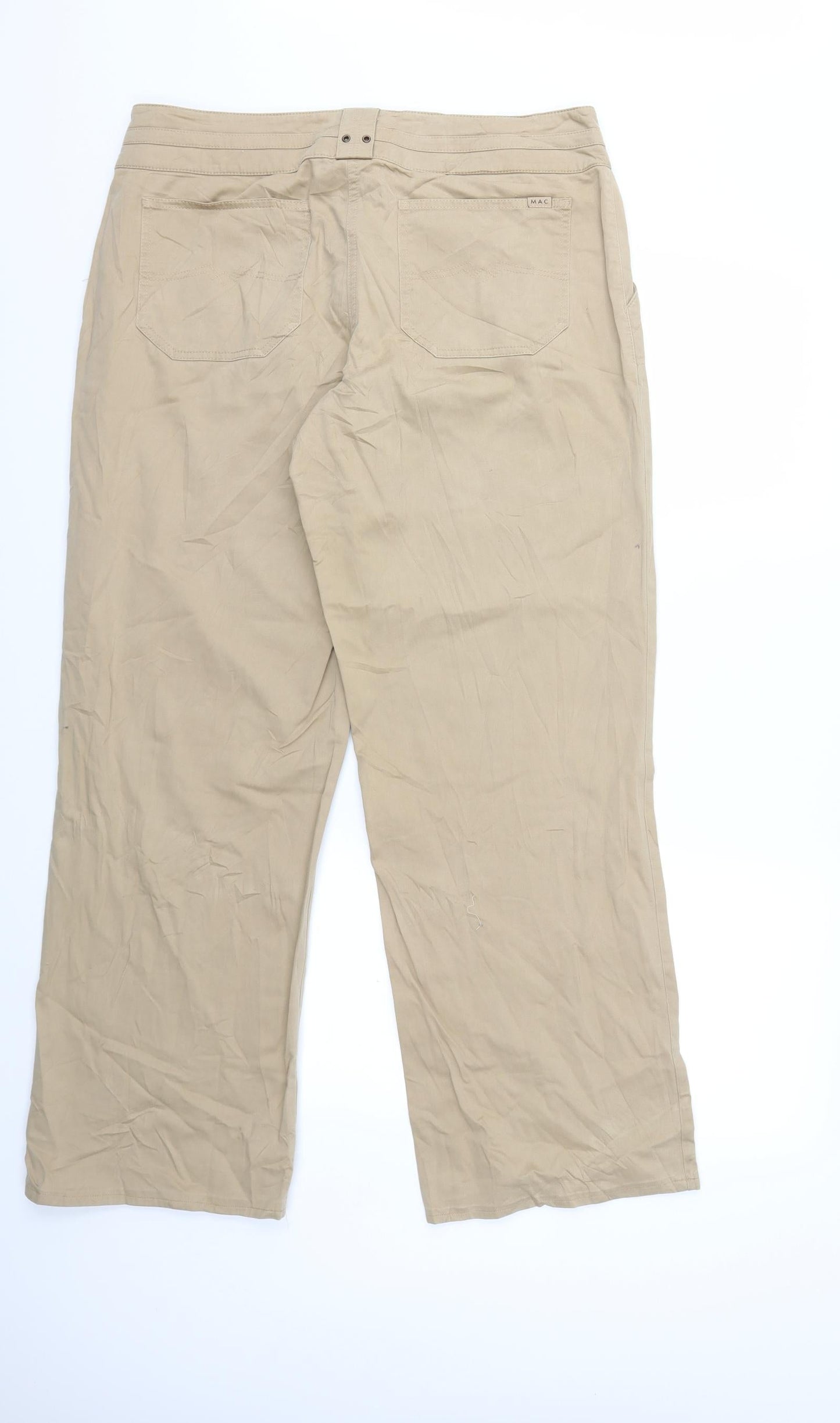 MAC Womens Beige   Chino Trousers Size 36 in L30 in