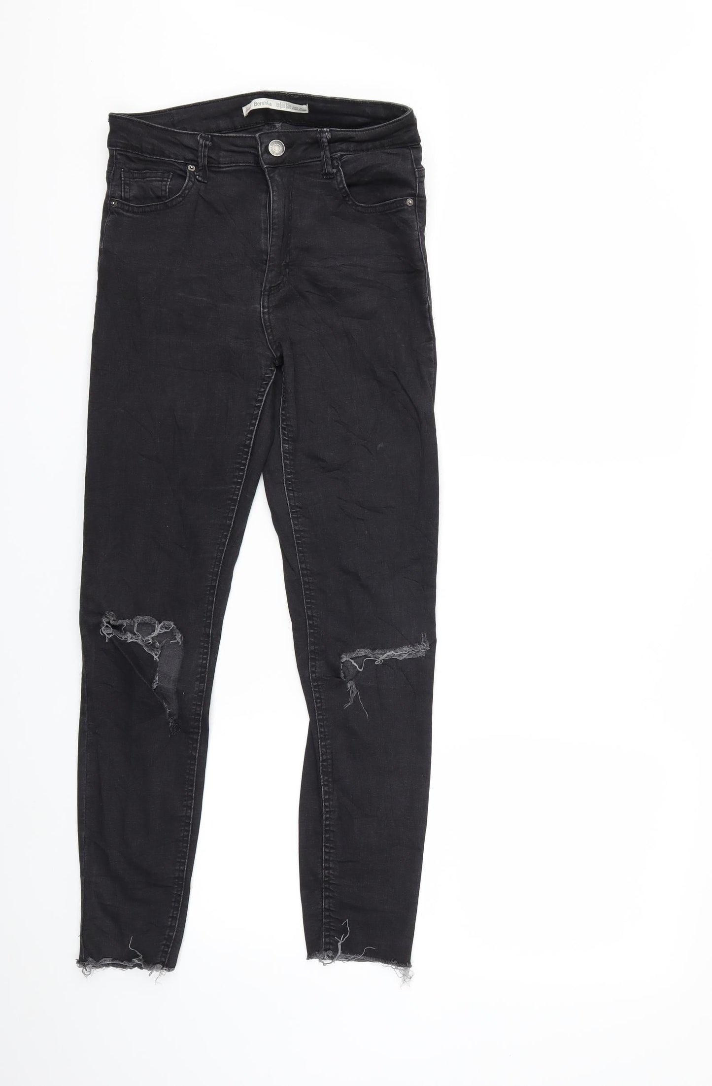 Bershka Womens Blue  Denim Skinny Jeans Size 10 L28 in