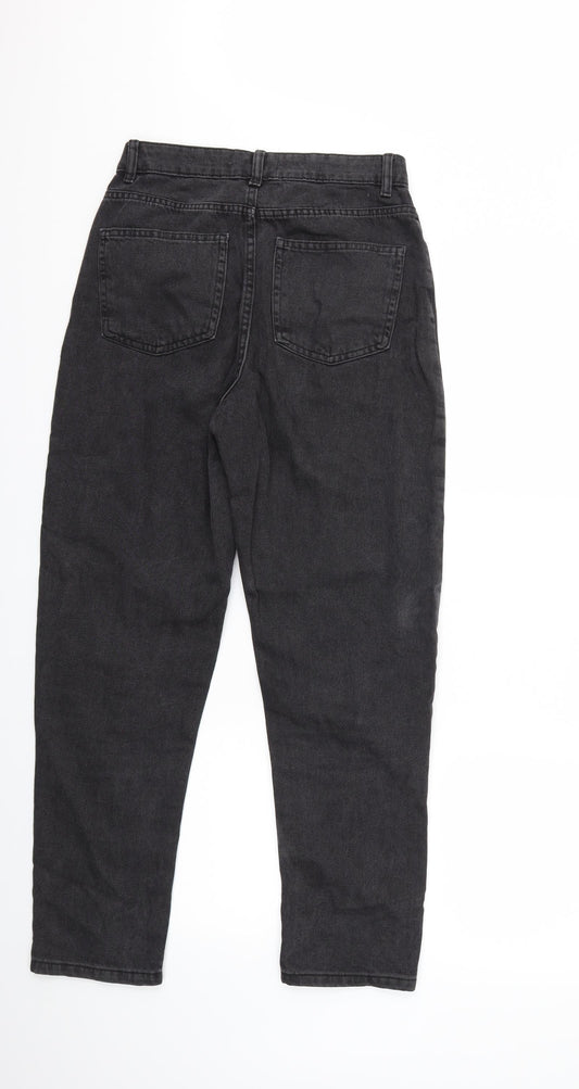 Denim & Co. Womens Black  Denim Mom Jeans Size 8 L30 in