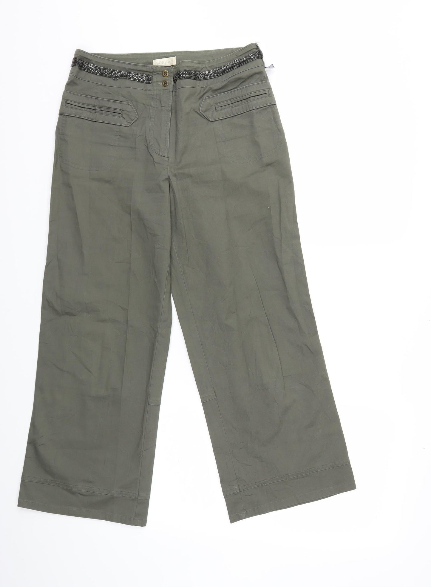 Bonita Womens Green   Trousers  Size 8 L25 in