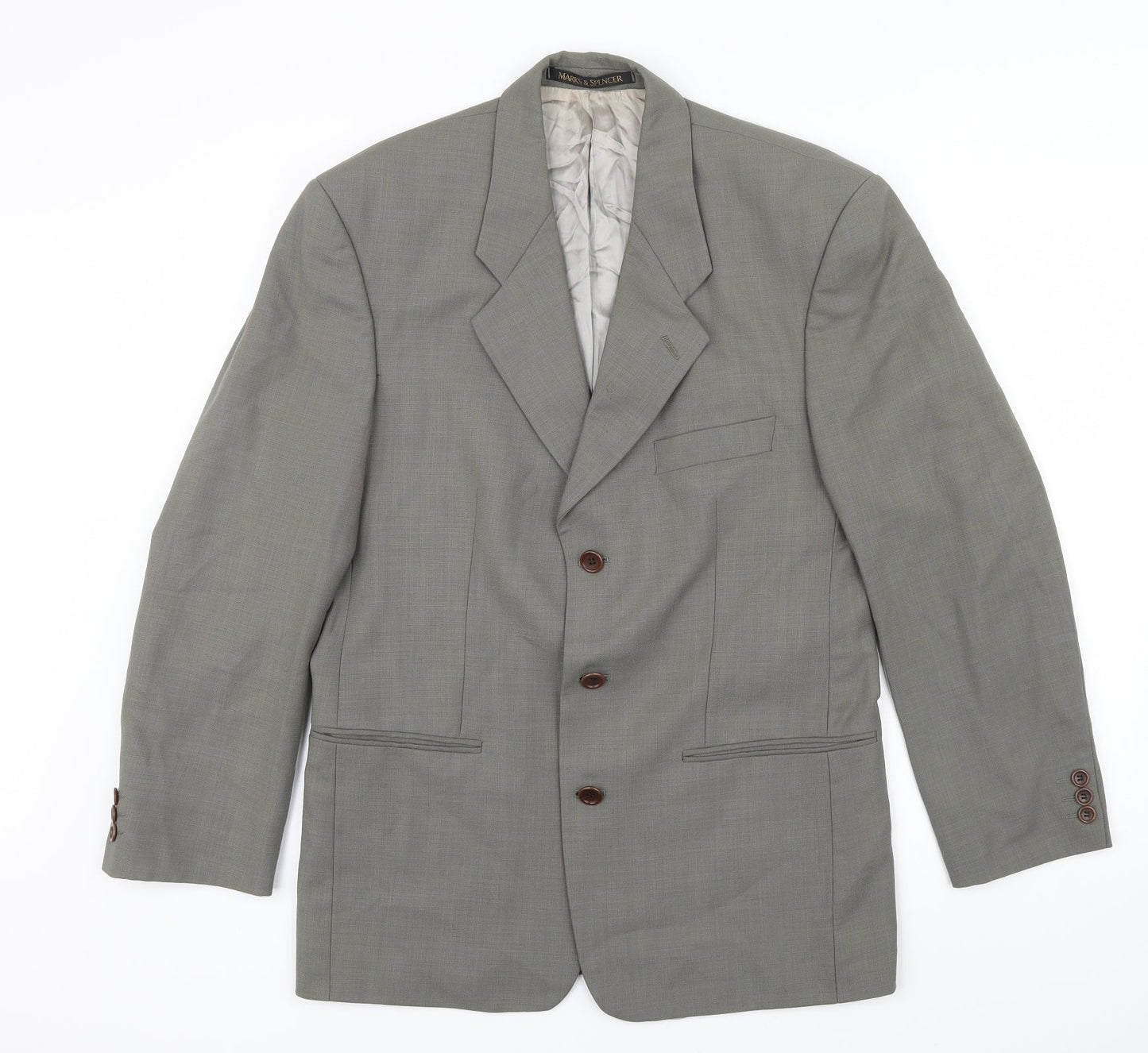 M&S Mens Grey   Jacket  Size 36  - false pockets