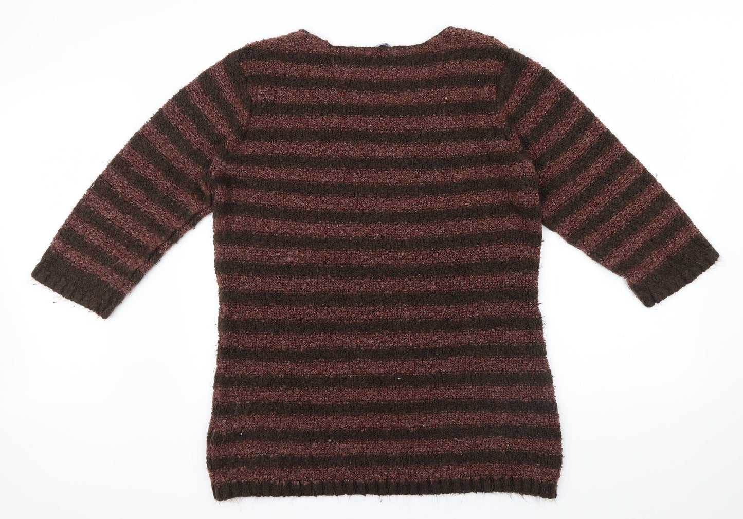 Store twenty one Womens Brown Striped  Pullover Jumper Size XL